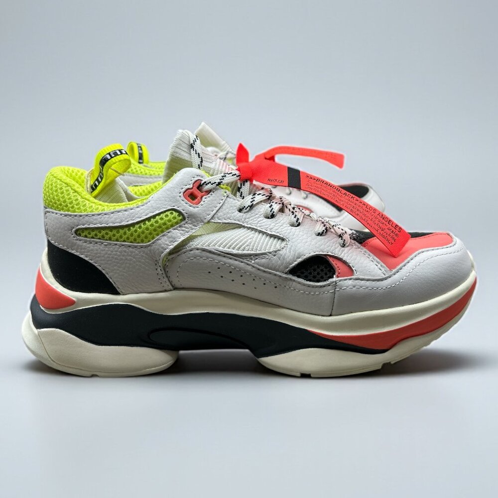 Brandblack Unisex Saga Sneakers - White/Lime - Size Men's 9 / Women's 11 - Picture 3 of 10